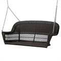 Jeco Jeco W00202S-A Espresso Resin Wicker Porch Swing W00202S-A